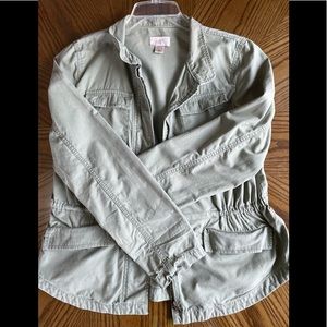 Green cargo jacket. Size medium. From the LOFT.